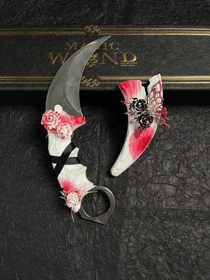 Handmade claw knife - Pink Valentine