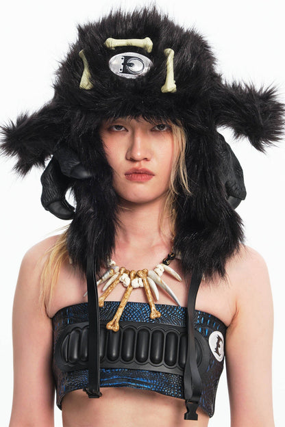 Bone Claw Faux Fur Hat