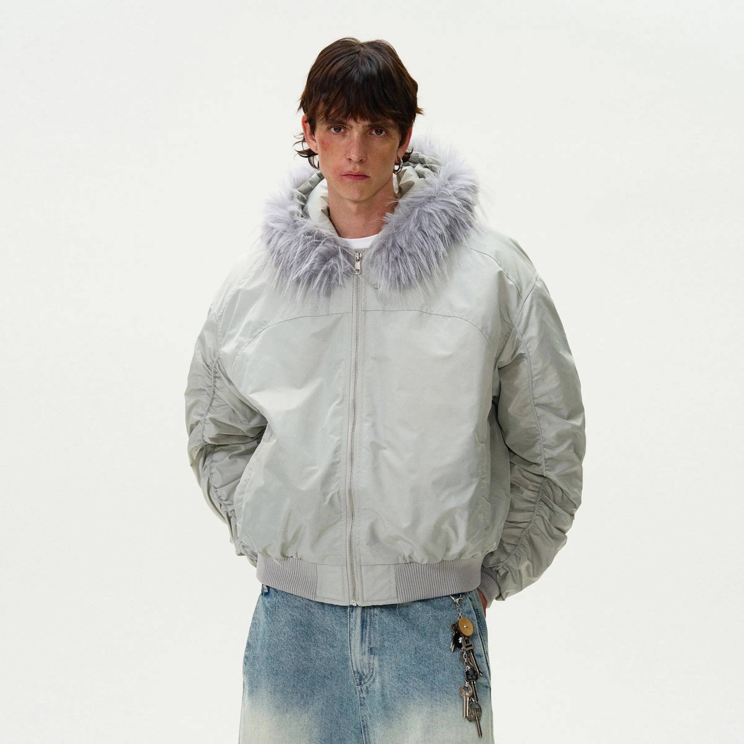"Jet Black" Cotton Air force Designed Coat