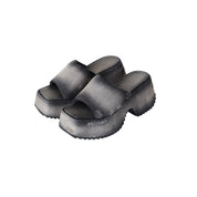 Wavy Thick Sole Slides