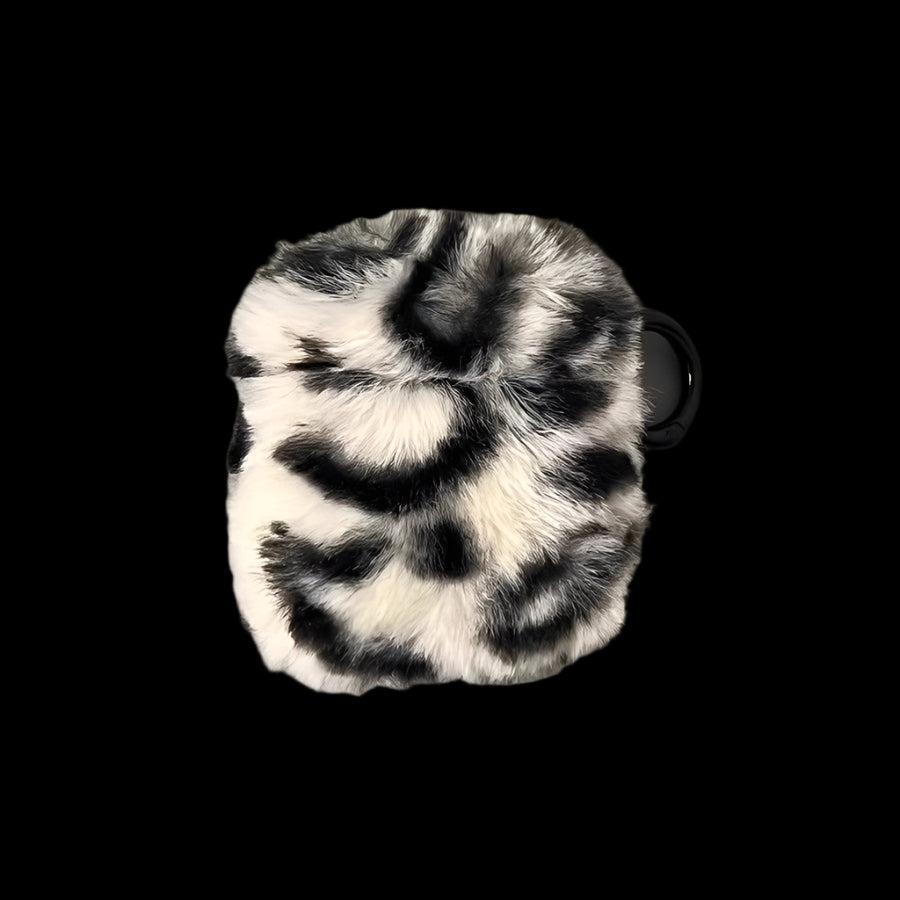 Plush Leopard Print Airpods Case