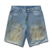 Remedy Ripped Five-Point Denim Jorts - Dekayed