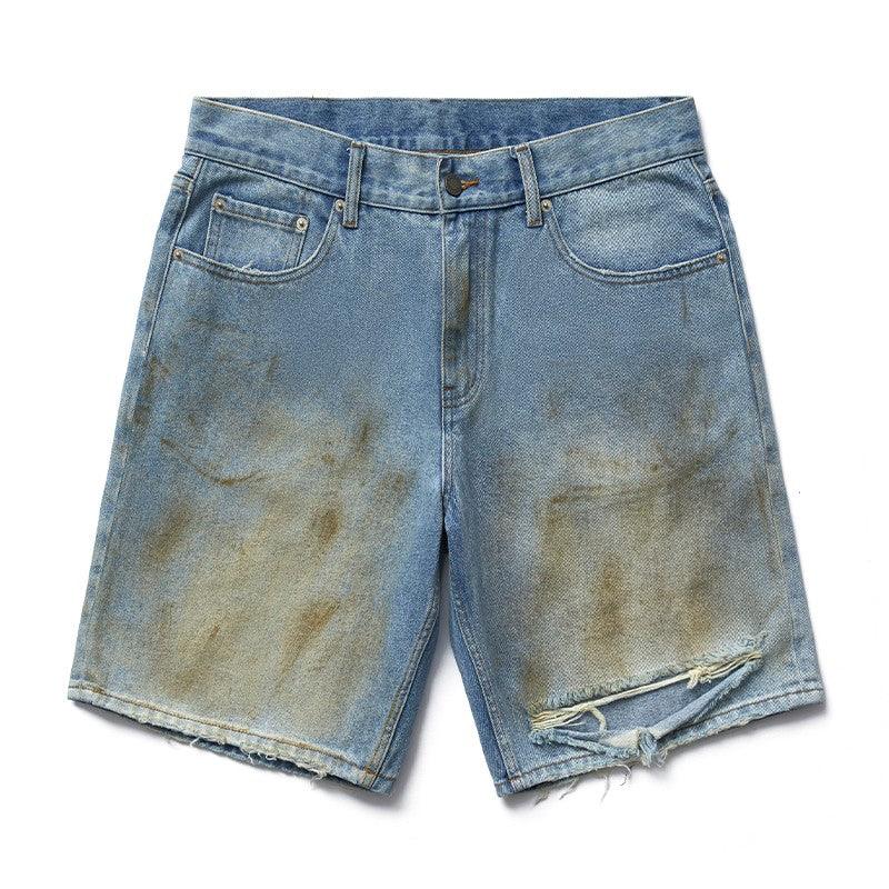 Remedy Ripped Five-Point Denim Jorts - Dekayed