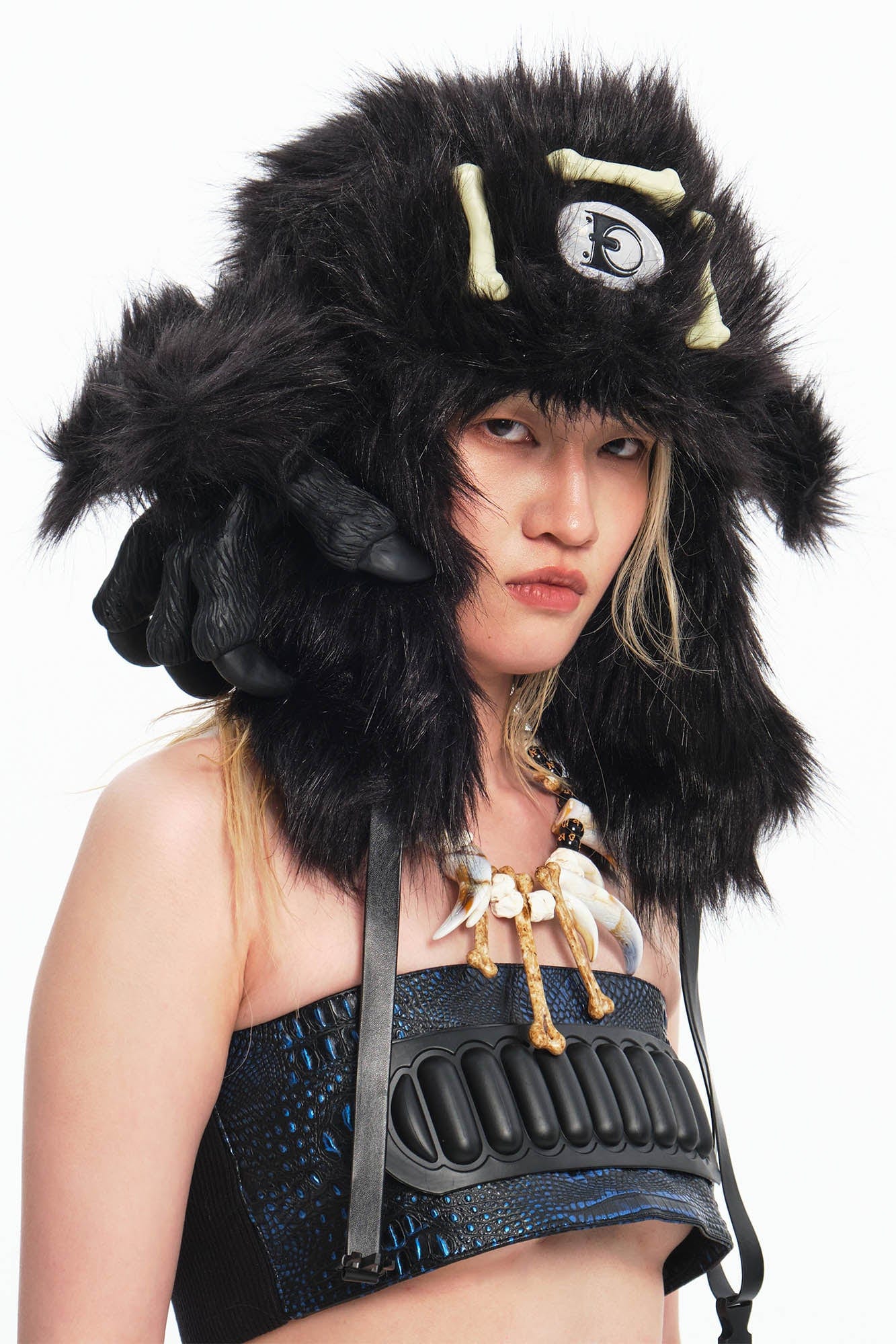 Bone Claw Faux Fur Hat