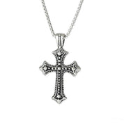 gothic camo cross necklace white background for second image.