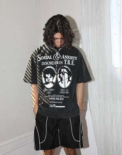 TREclub "Social Anxiety " Distressed Tee - Dekayed