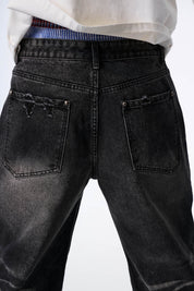 Vintage Washed Ripped Baggy Jeans