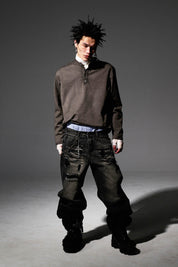 Vintage Washed Ripped Baggy Jeans