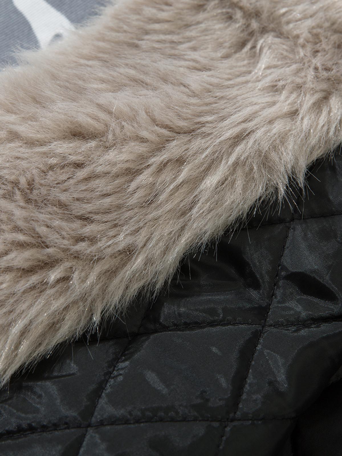 Snow Camouflage Patchwork Fur Jacket Tracksuit