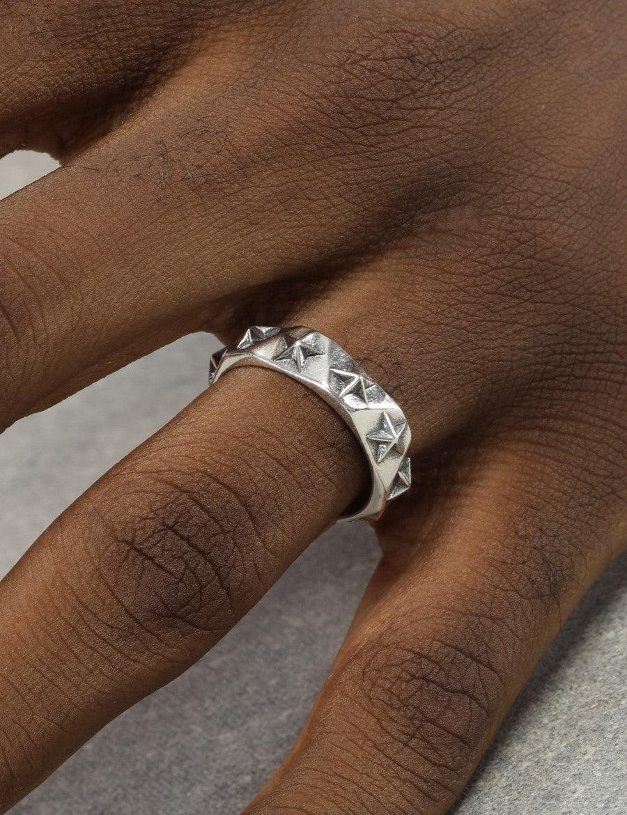 9 Star Pinnacle Silver Ring - Dekayed