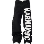 KARMANISTIC Wide Leg Straight Jeans