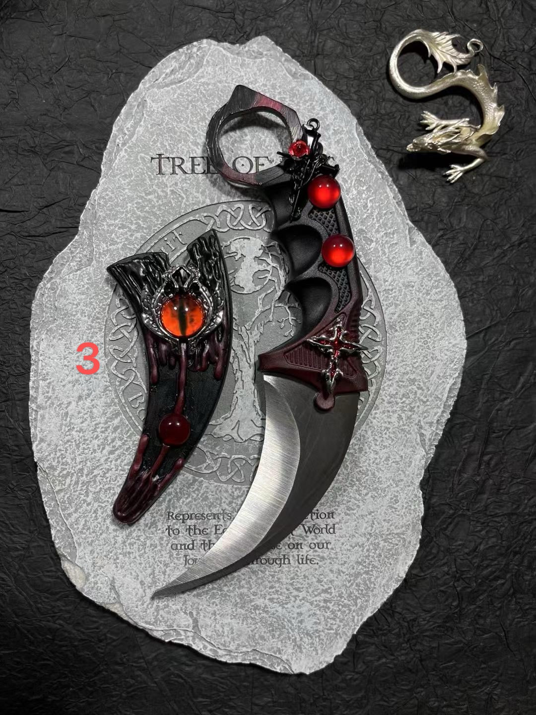 Handmade claw knife-Gothic Series