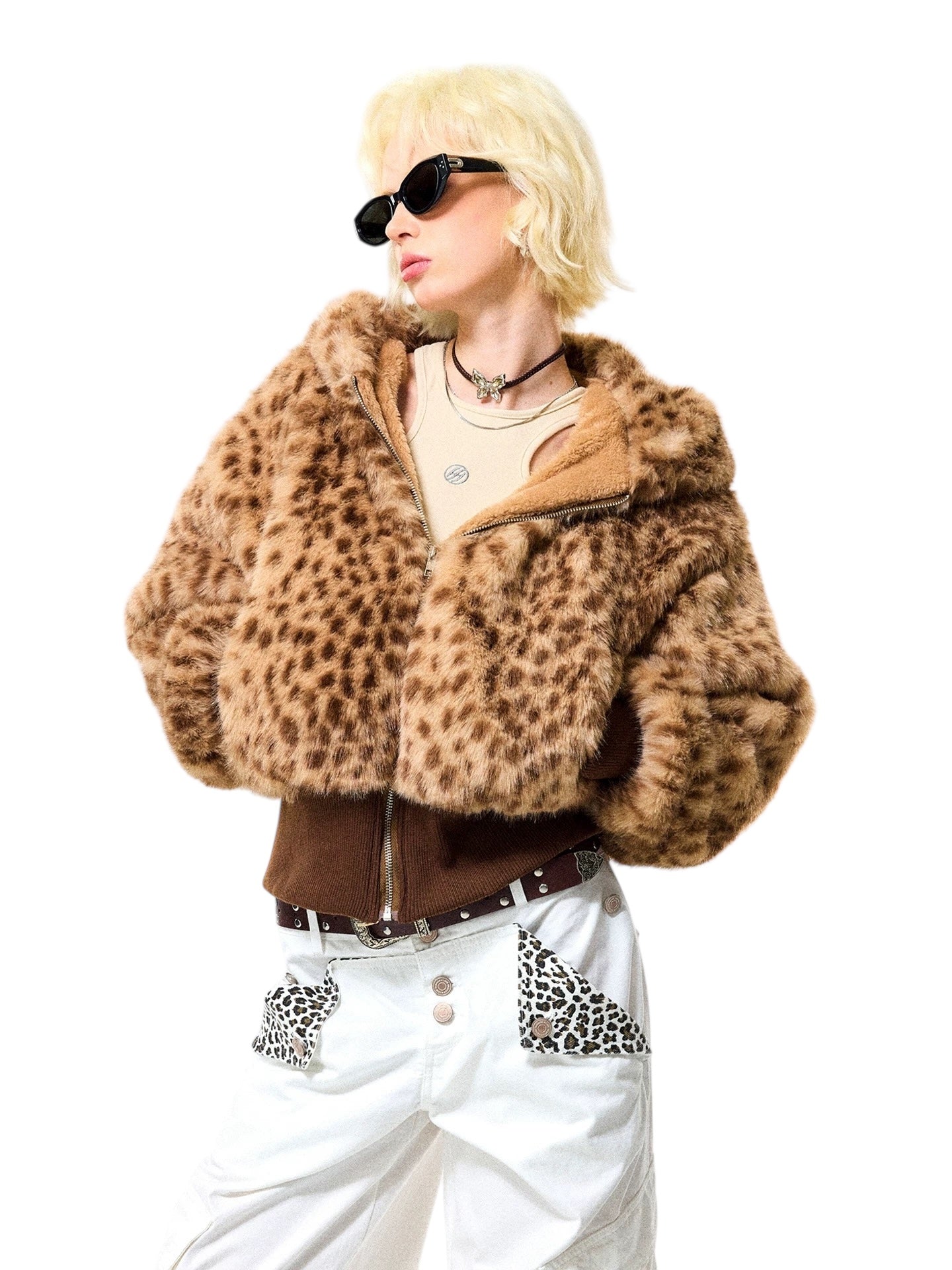 Leopard Plush Fur Coat-5