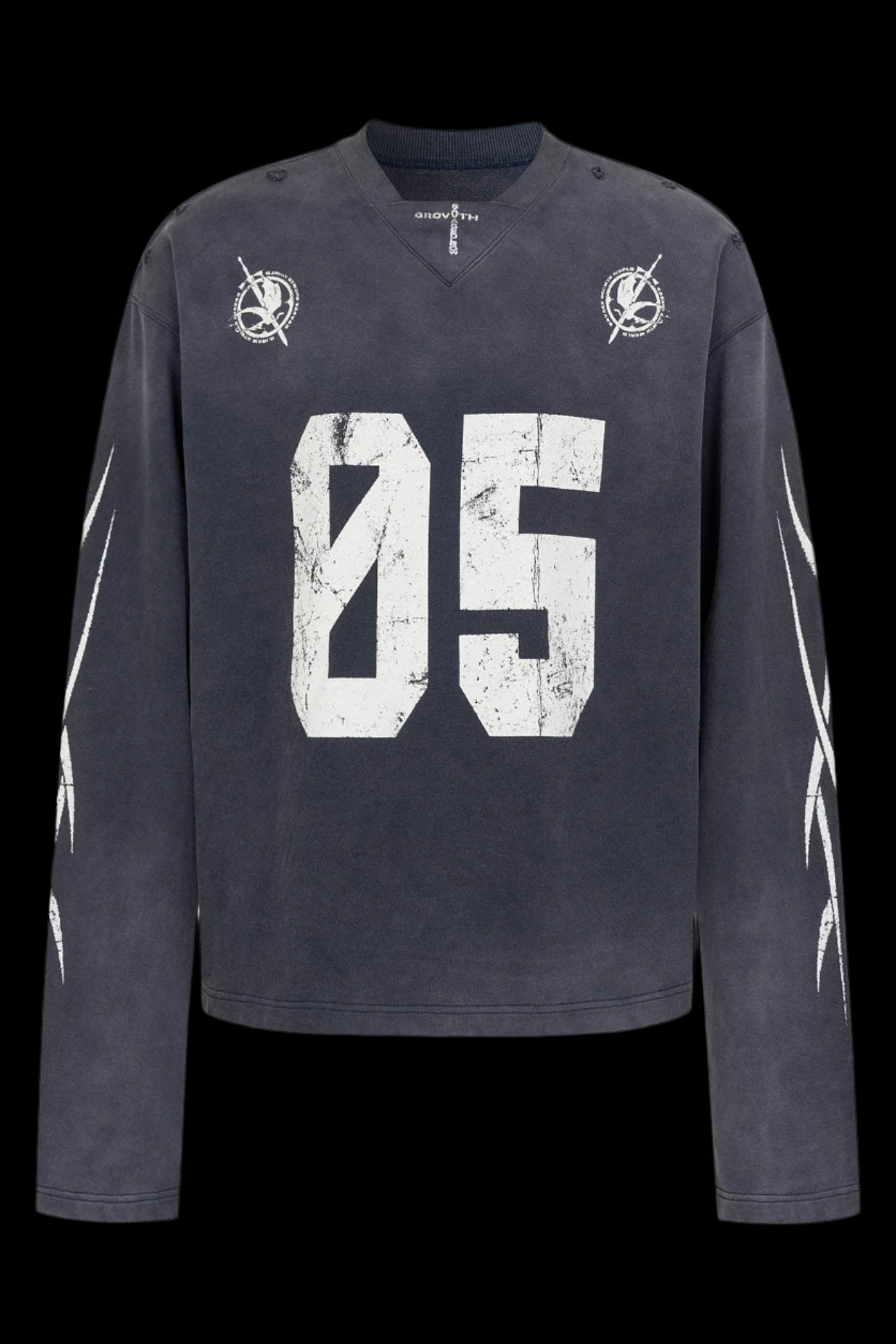 No.5 Distressed Long-Sleeve Shirt