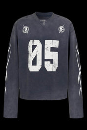 No.5 Distressed Long-Sleeve Shirt