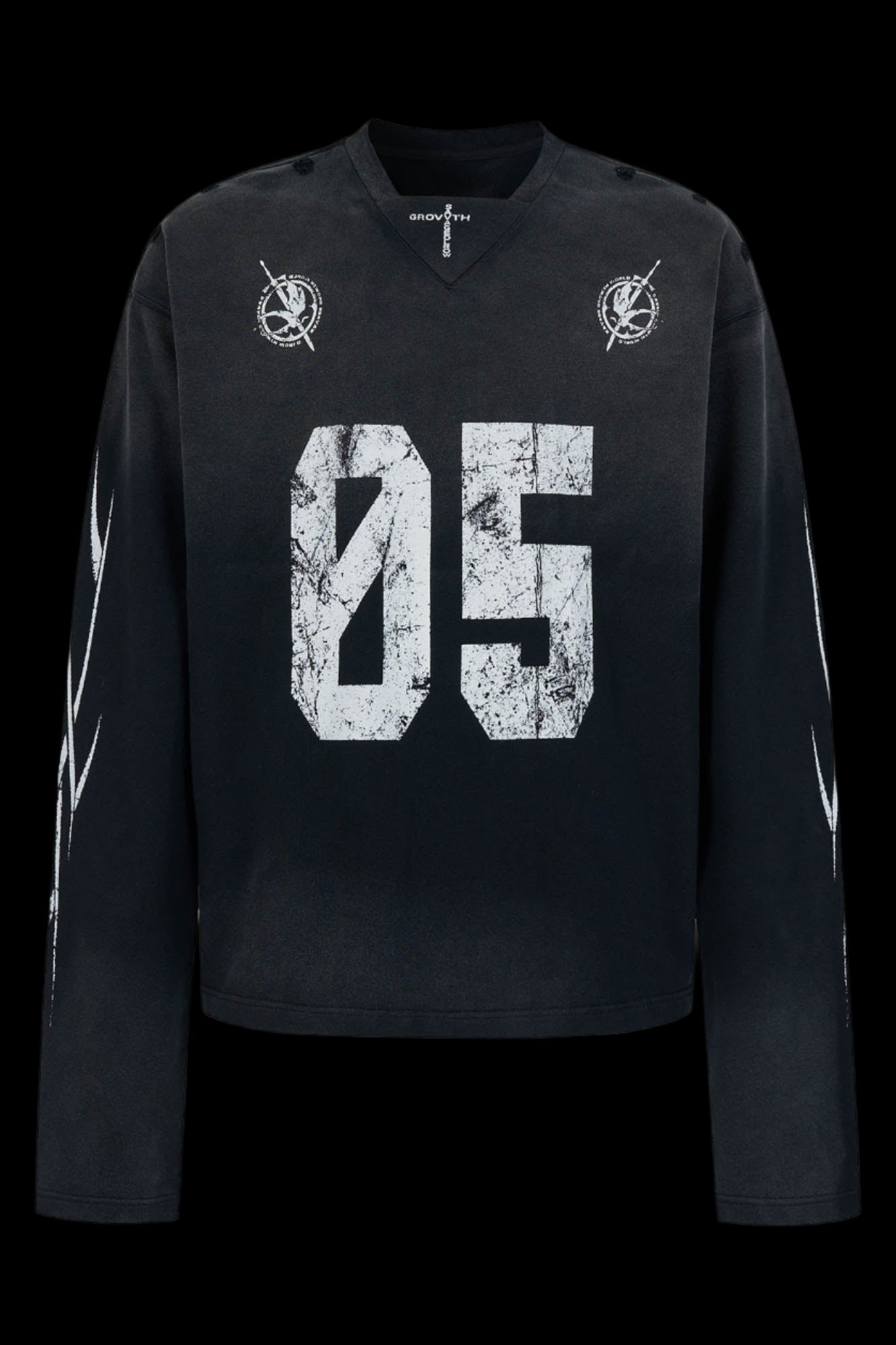 No.5 Distressed Long-Sleeve Shirt