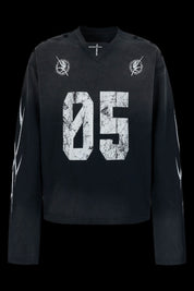 No.5 Distressed Long-Sleeve Shirt