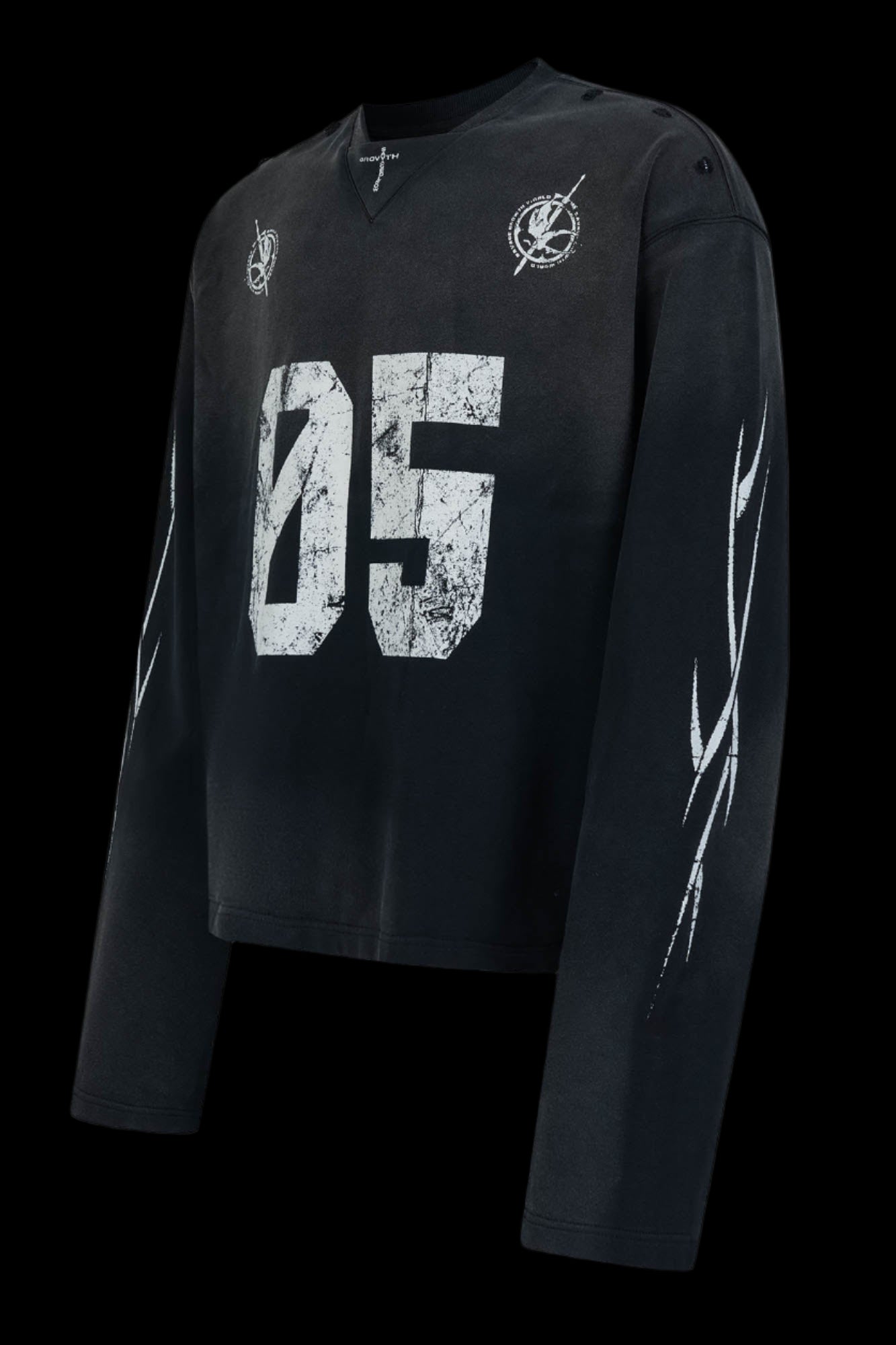 No.5 Distressed Long-Sleeve Shirt