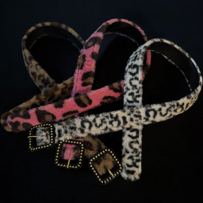 Leopard Fur Belts