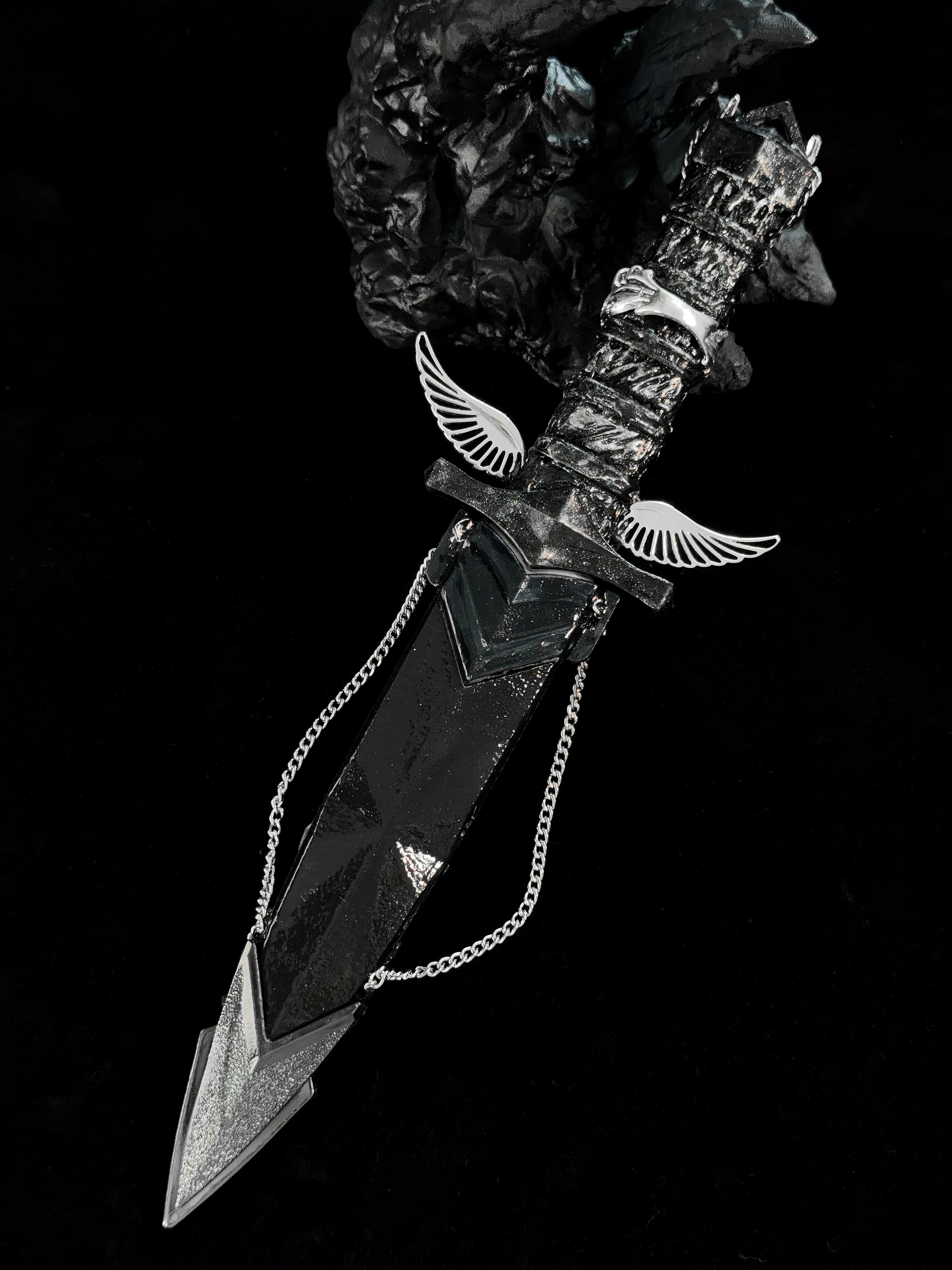 Handmade dagger-Blue Crystal Angel