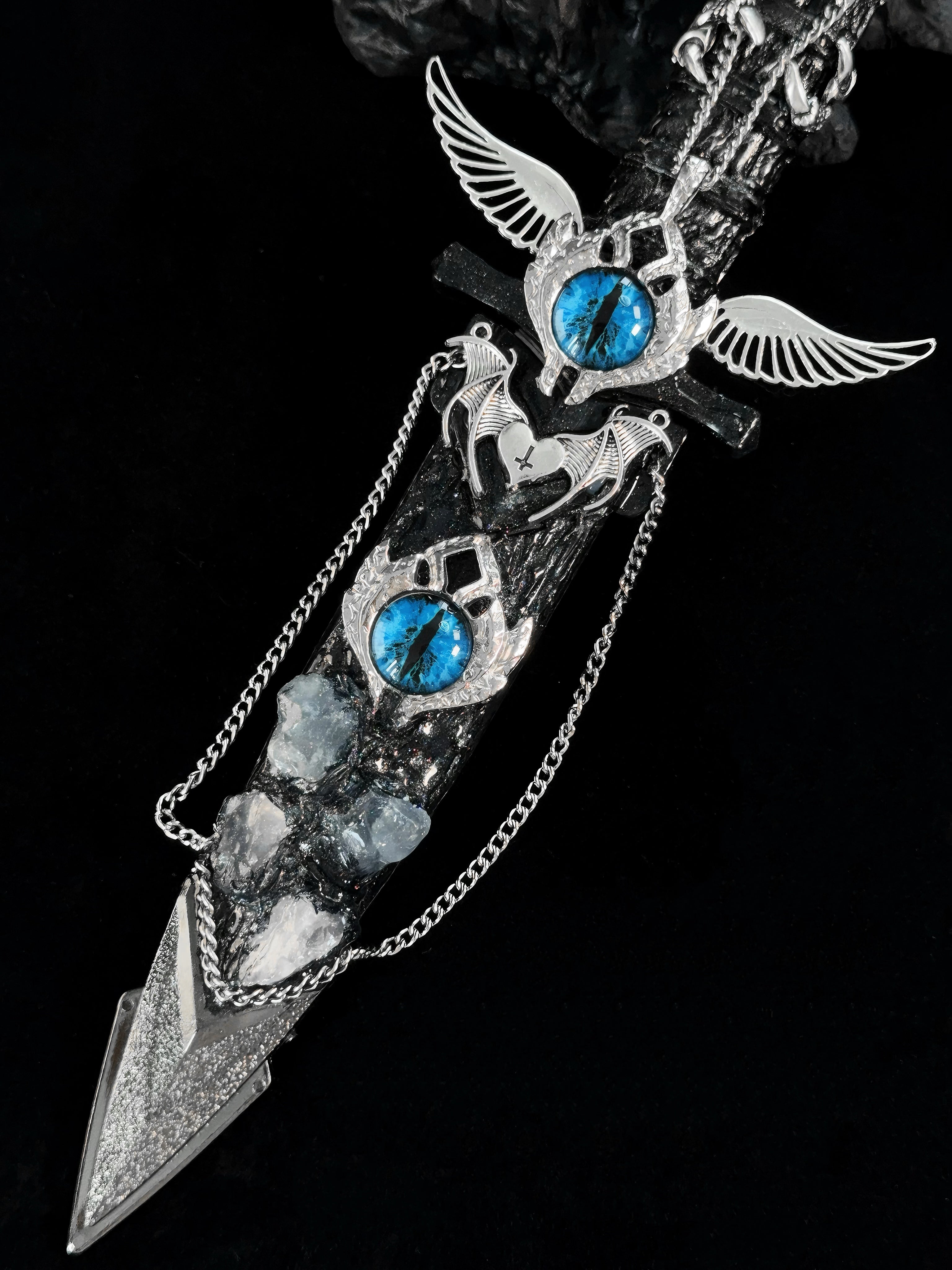 Handmade dagger-Blue Crystal Angel