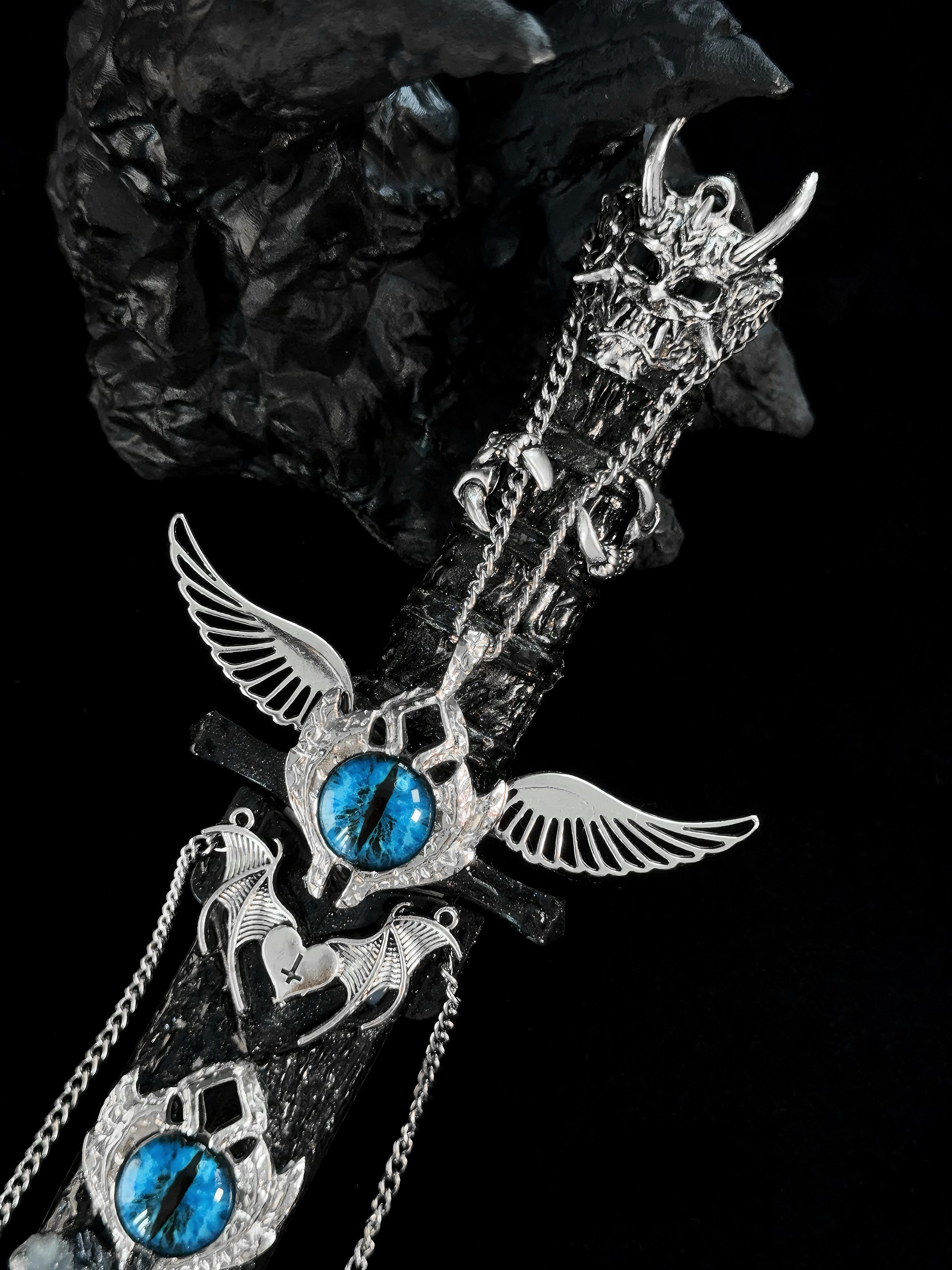 Handmade dagger-Blue Crystal Angel