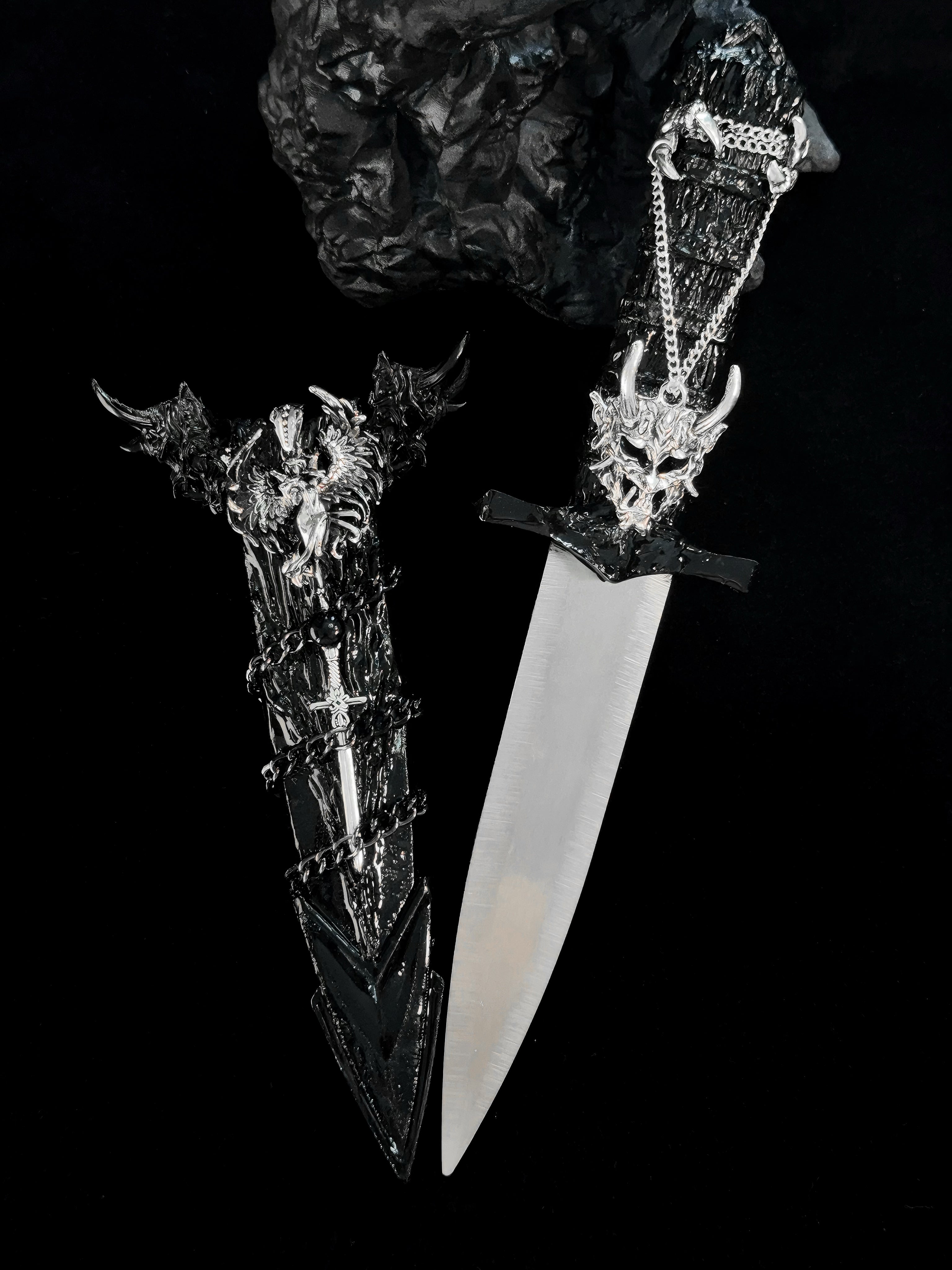 Handmade dagger-Devil and Angel