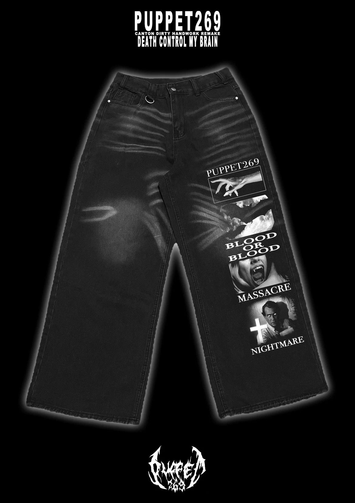 Nightmare Vision Wide-Leg Jeans