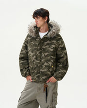 "JA$ON" Cotton Camo Fur Jacket