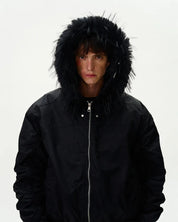 "Jet Black" Cotton Air force Designed Coat