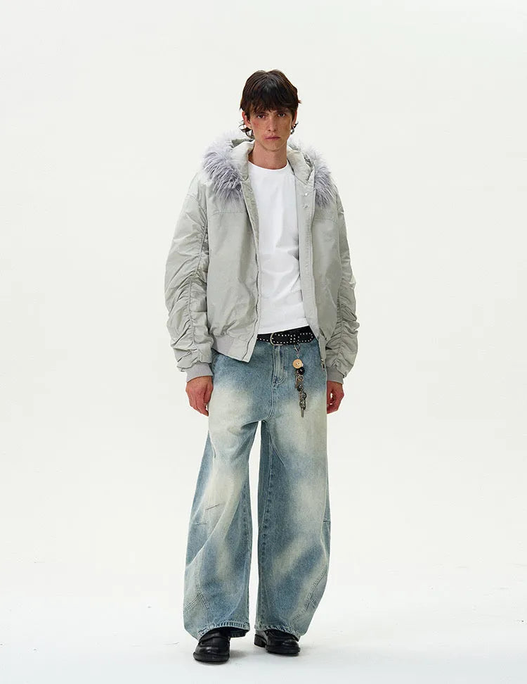 "Jet Black" Cotton Air force Designed Coat