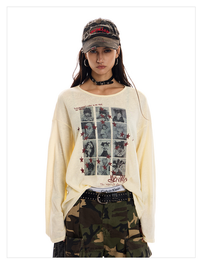 Vintage Grid Graffiti Tee