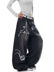 BLACKLISTS Chain Reign Baggy Jeans