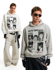 MADWITCH American trendy brand band letter print hooded sweatshirt men's and women's commuting casual ruffian top couple