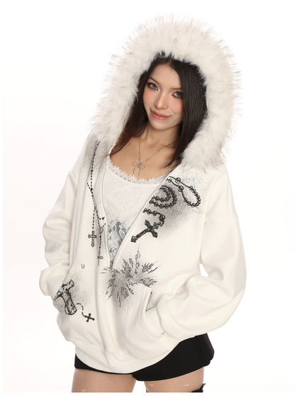 SaintRebel Fur Hoodie