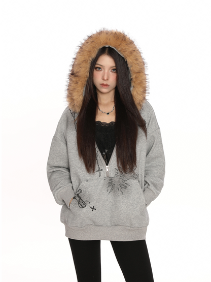 SaintRebel Fur Hoodie