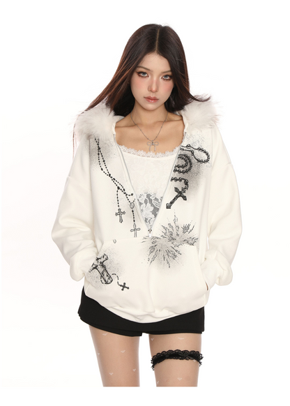 SaintRebel Fur Hoodie