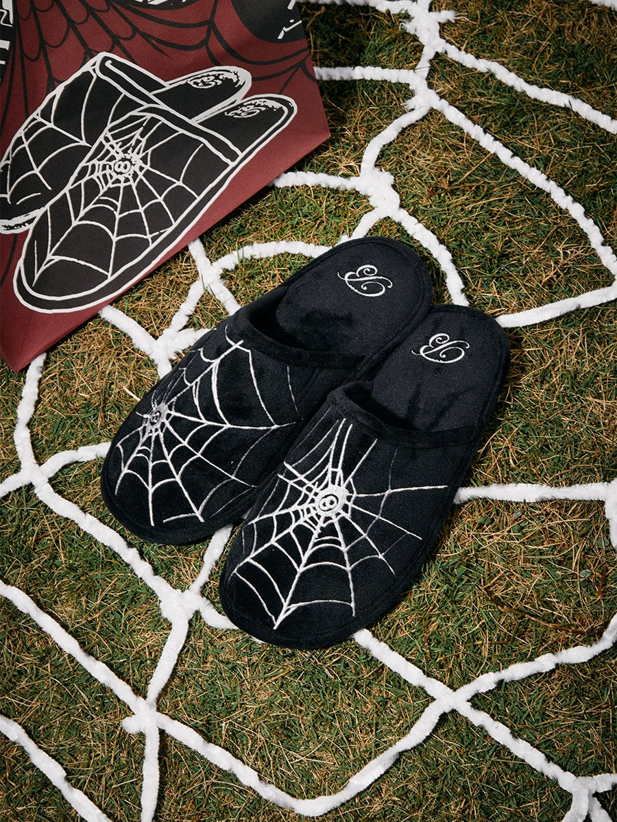 [BLACK8MOB] Cobweb Hotel Slippers