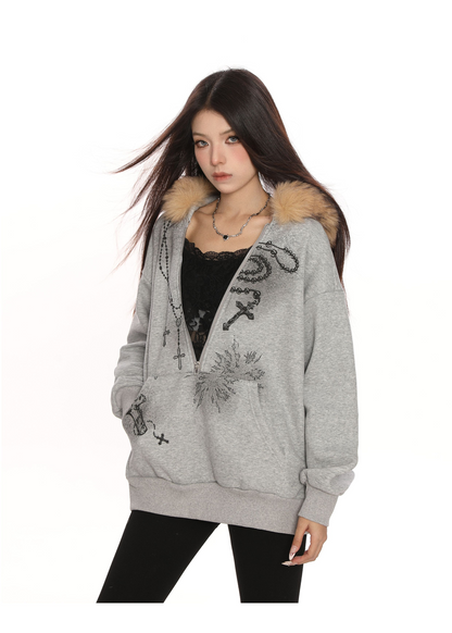 SaintRebel Fur Hoodie