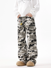 Gray Camouflage Cargo Pants