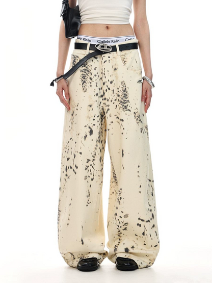 Leopard Print Denim Jeans