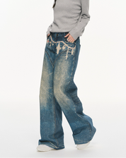 Chain Print Jeans