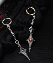NightMelody Crimson Dagger Earrings