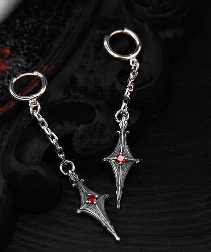 NightMelody Crimson Dagger Earrings