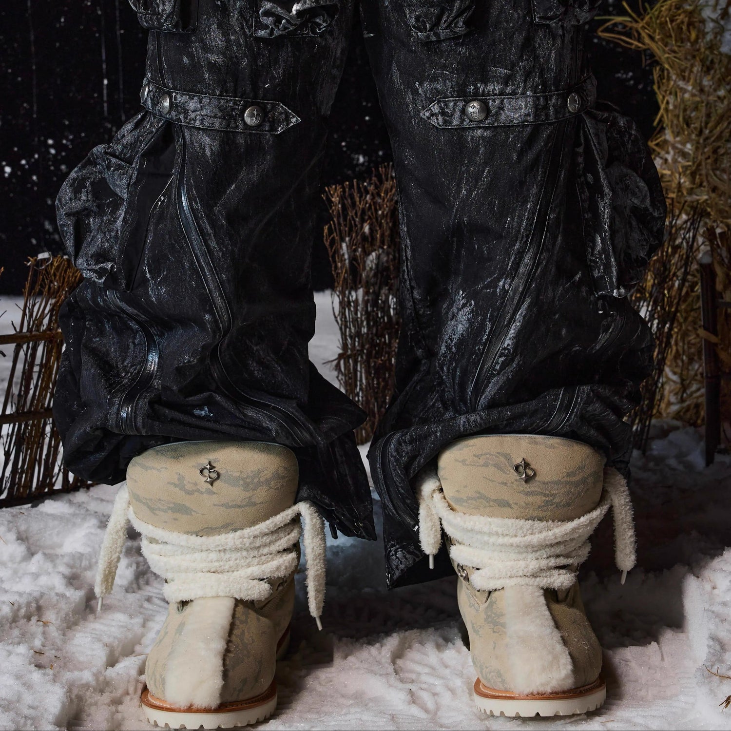 CUSTOM LE LOSANGE Camouflage Snow Boots