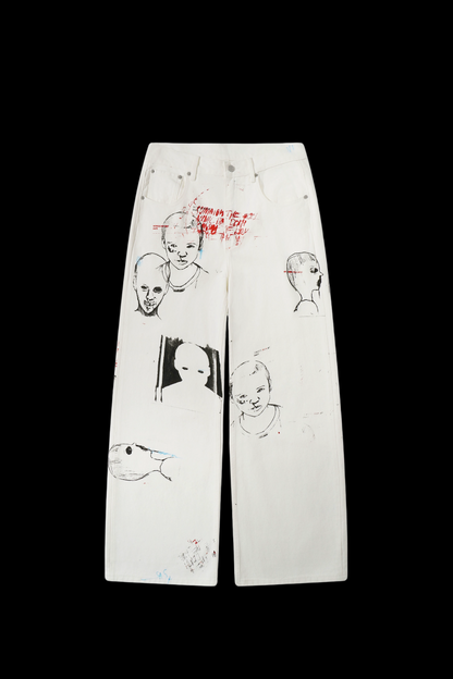 SMILEANDSAD GhostSketch Denim