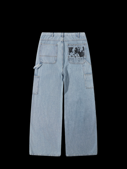 SMILEANDSAD Patchwork Denim