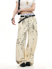Leopard Print Denim Jeans