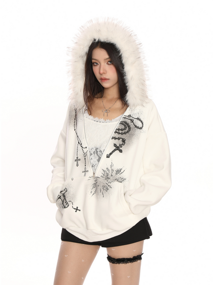 SaintRebel Fur Hoodie