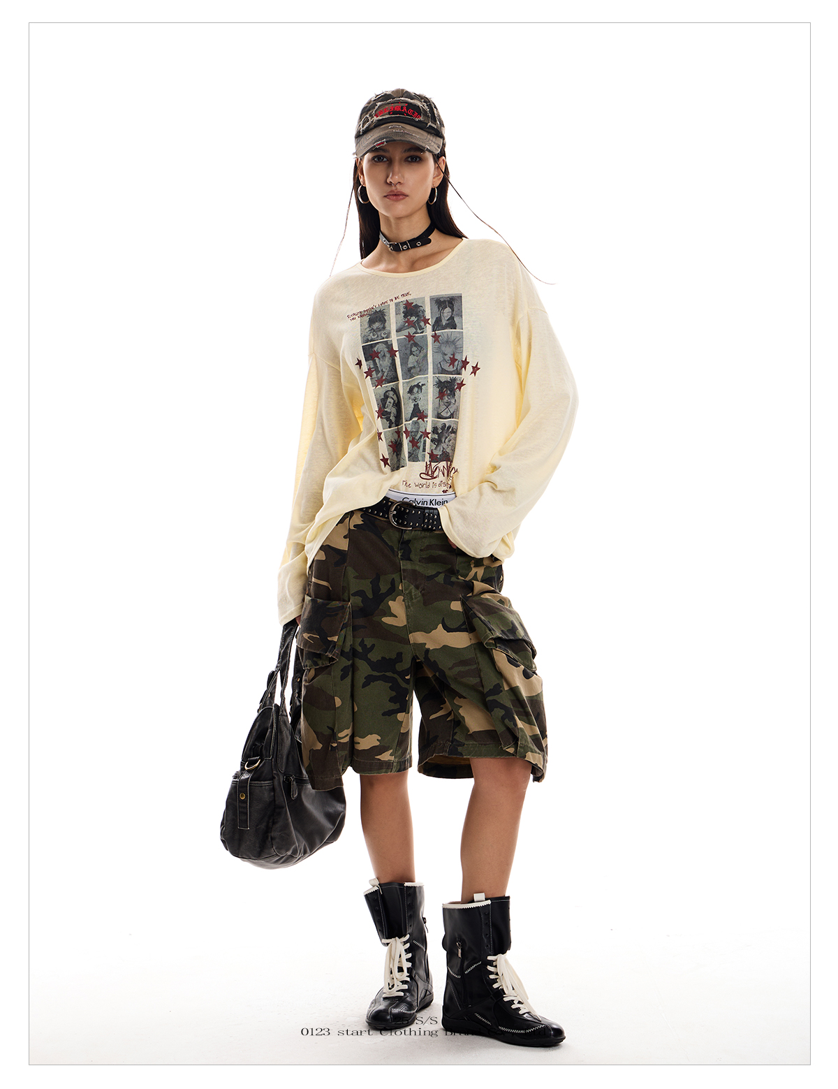 Vintage Grid Graffiti Tee